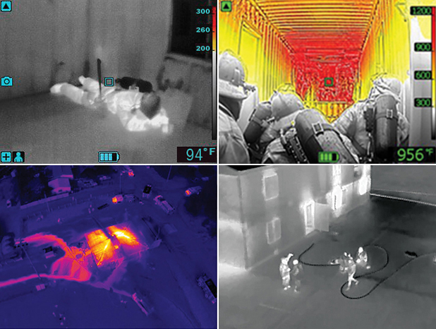 thermal images from cameras for firefighting